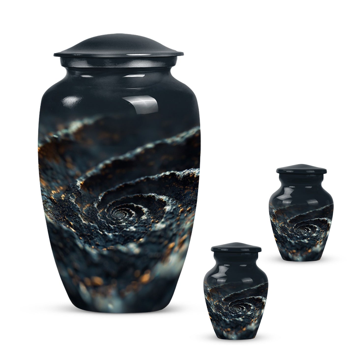spiral urn for adult man's ashes