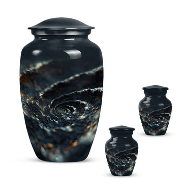 10 inch large Urn with 2 Keepsake 3 Inch Urns