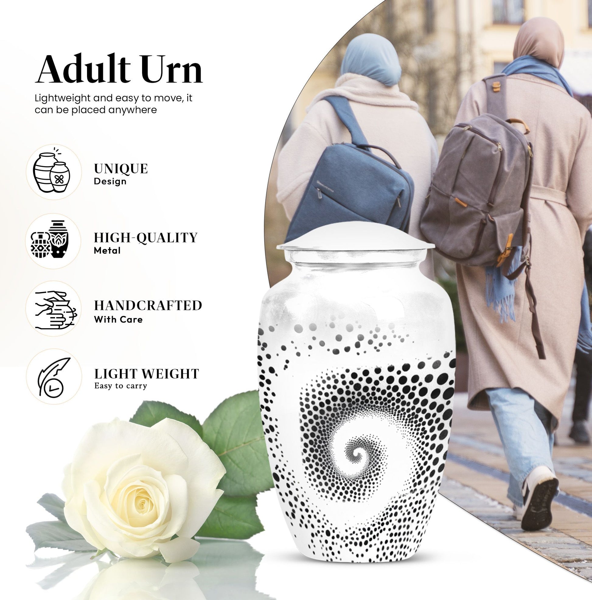spiral urn for cremation ashes
