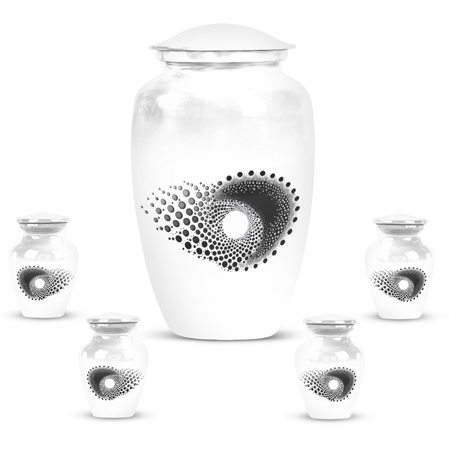spiral memorial large urn for ashes.