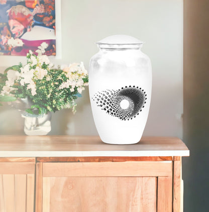 spiral memorial large urn for ashes.