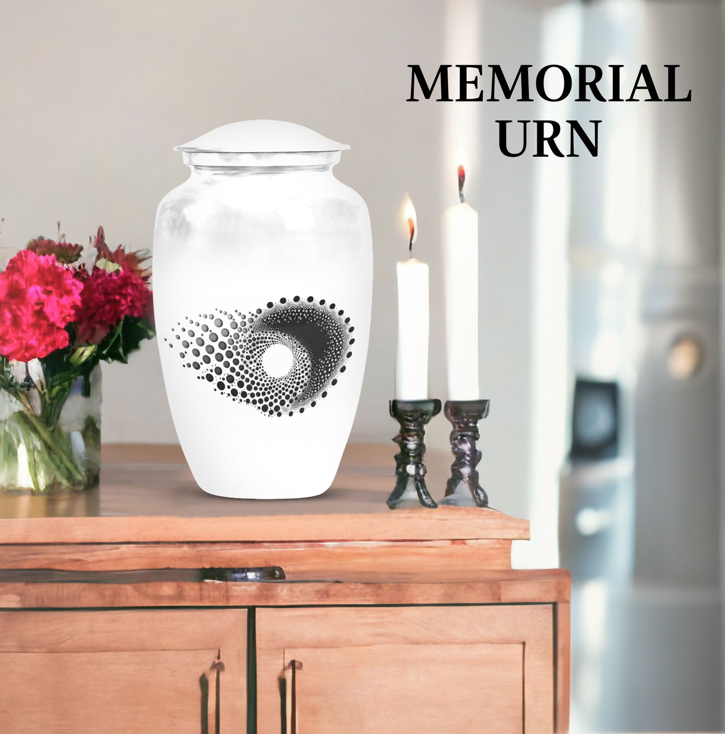 spiral memorial large urn for ashes.