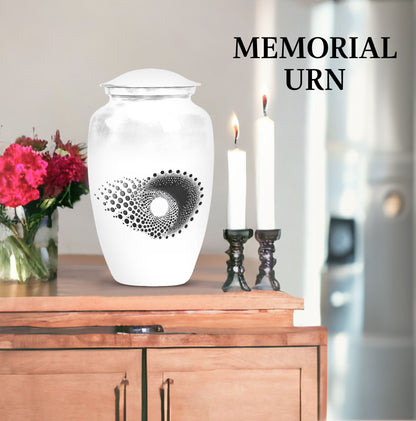 spiral memorial large urn for ashes.