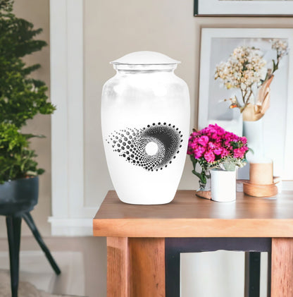 spiral memorial large urn for ashes.