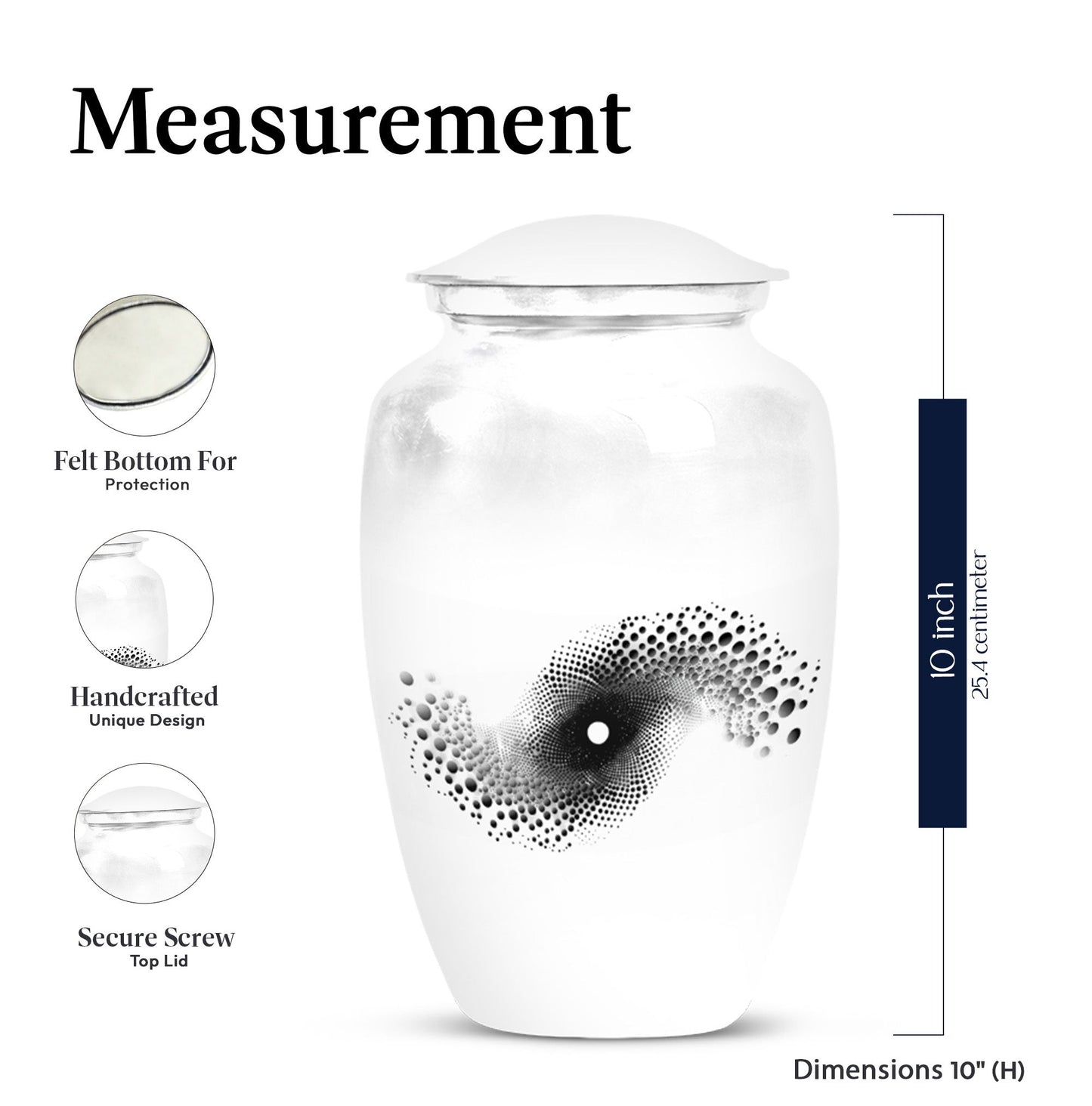 10-inch spiral urn