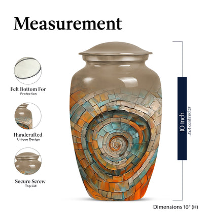 Classic 10-inch spiral urn for human 