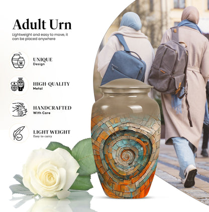 Classic 10-inch spiral urn for human 