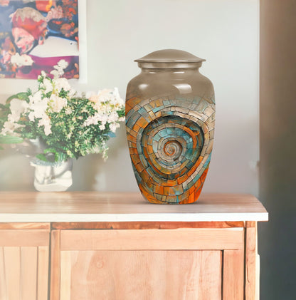 Classic 10-inch spiral urn for human 