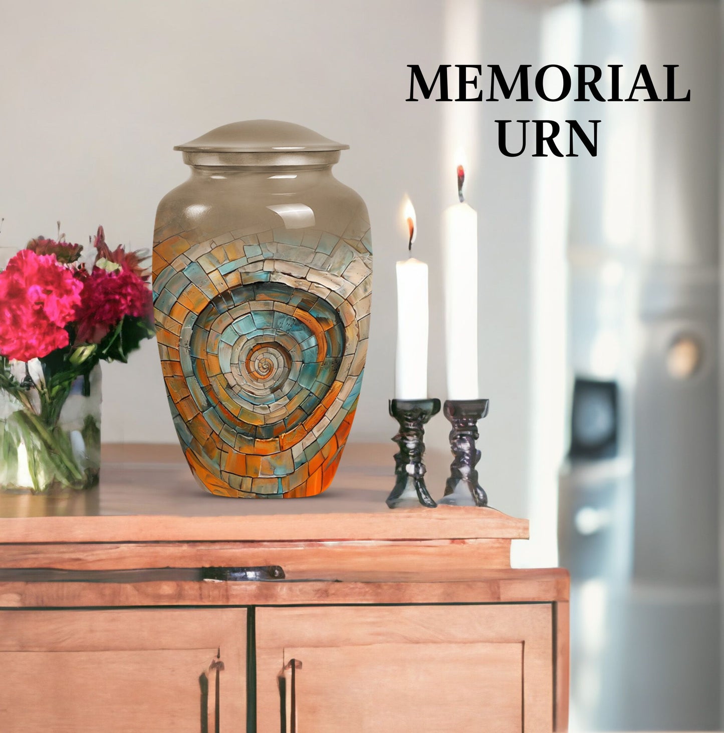 Classic 10-inch spiral urn for human 