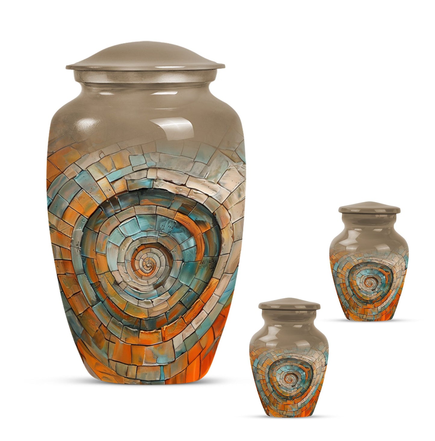 Classic 10-inch spiral urn for human 