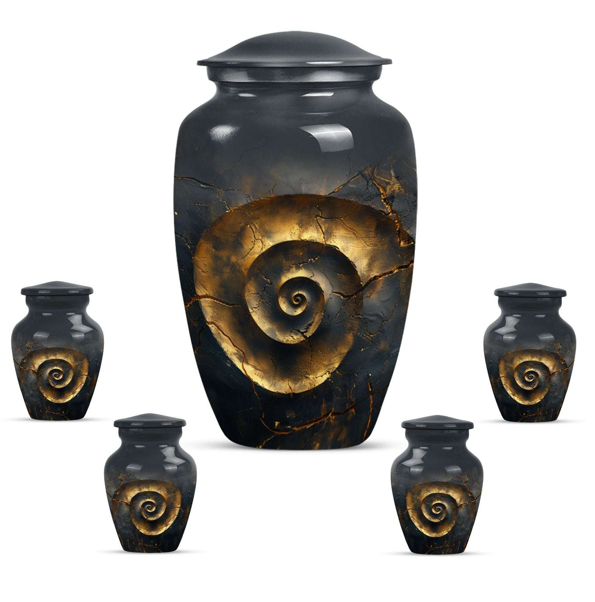 Classic 10-inch spiral urn for burial and cremation.