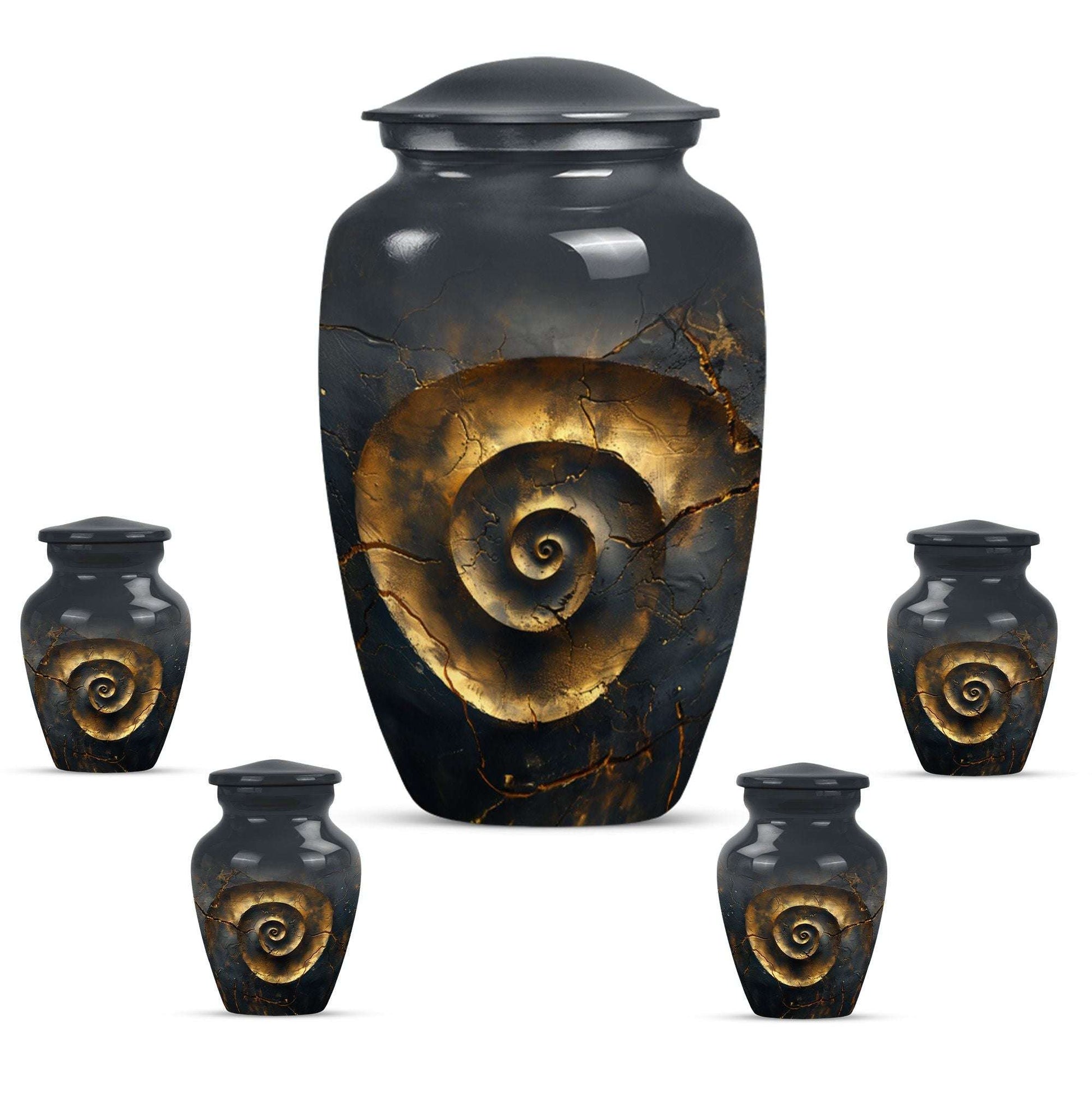 Classic 10-inch spiral urn for burial and cremation.