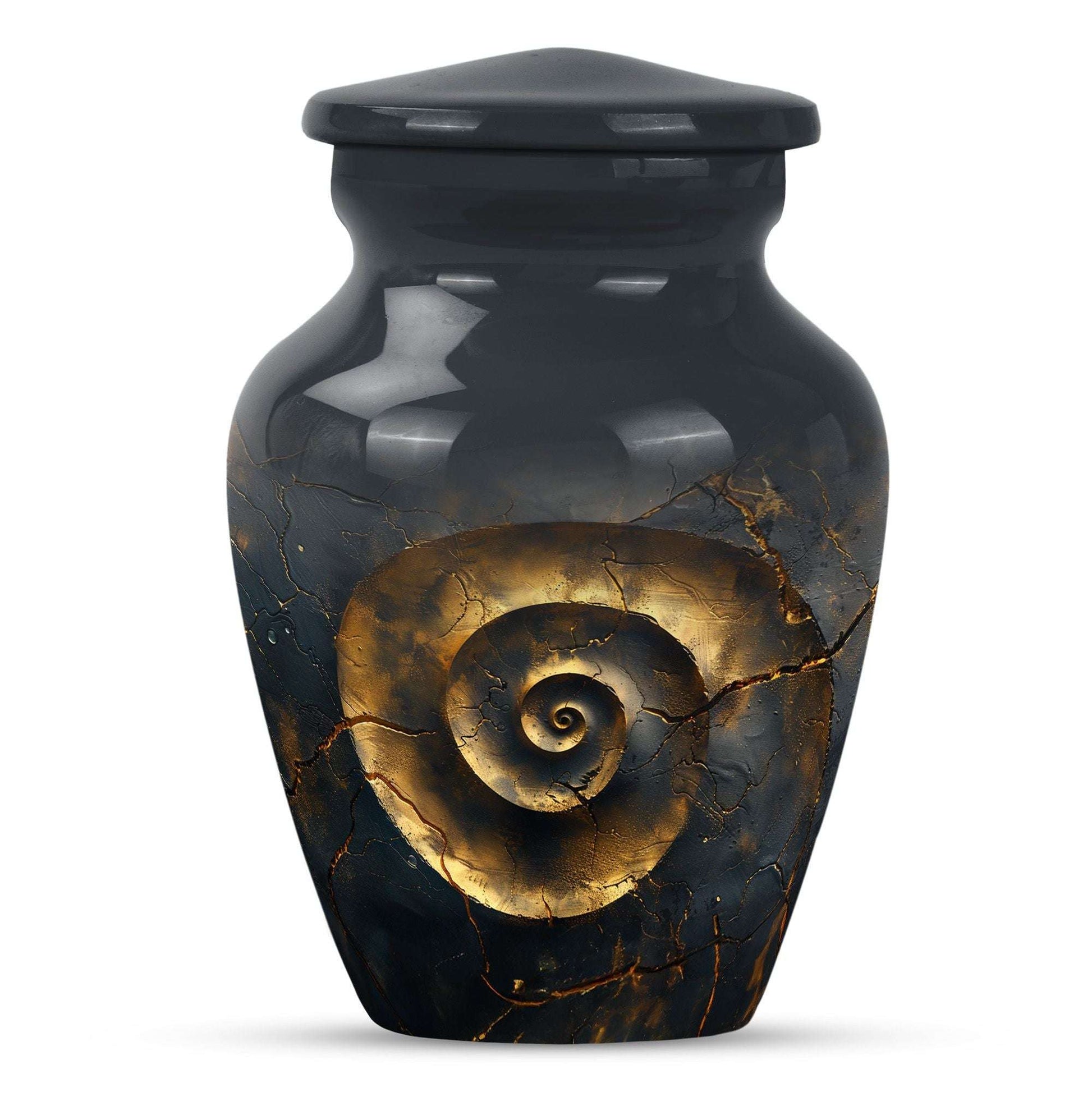 Classic 10-inch spiral urn for burial and cremation.