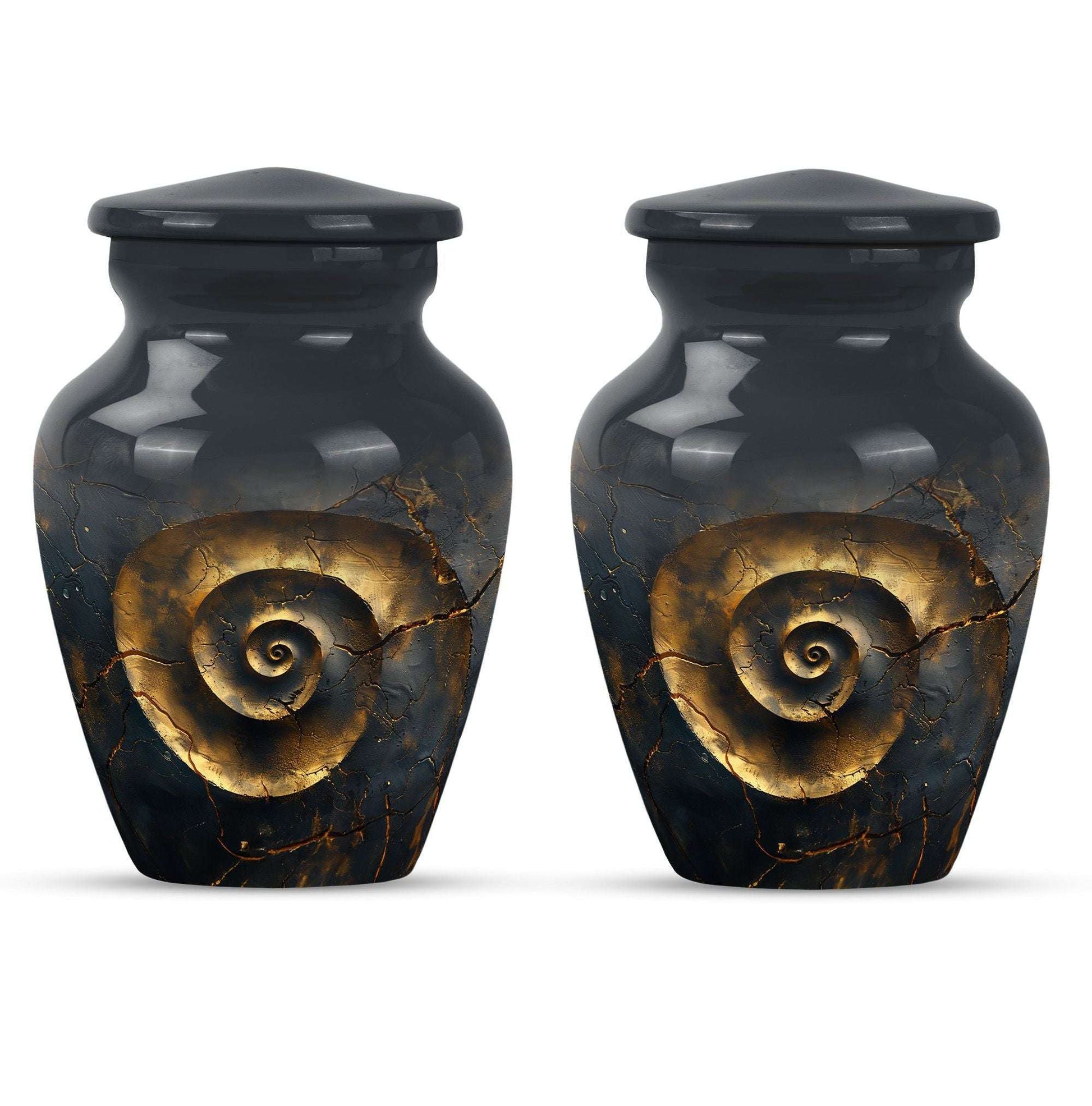 Classic 10-inch spiral urn for burial and cremation.