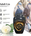 Classic 10-inch spiral urn for burial and cremation.