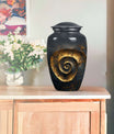 Classic 10-inch spiral urn for burial and cremation.