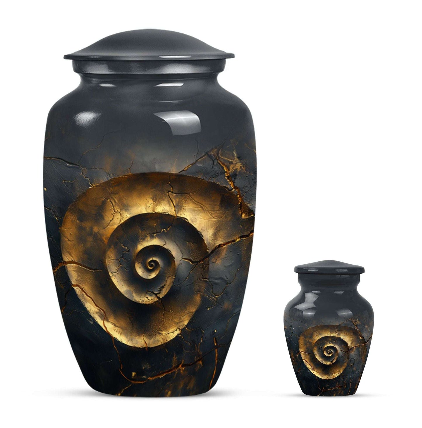 Classic 10-inch spiral urn for burial and cremation.