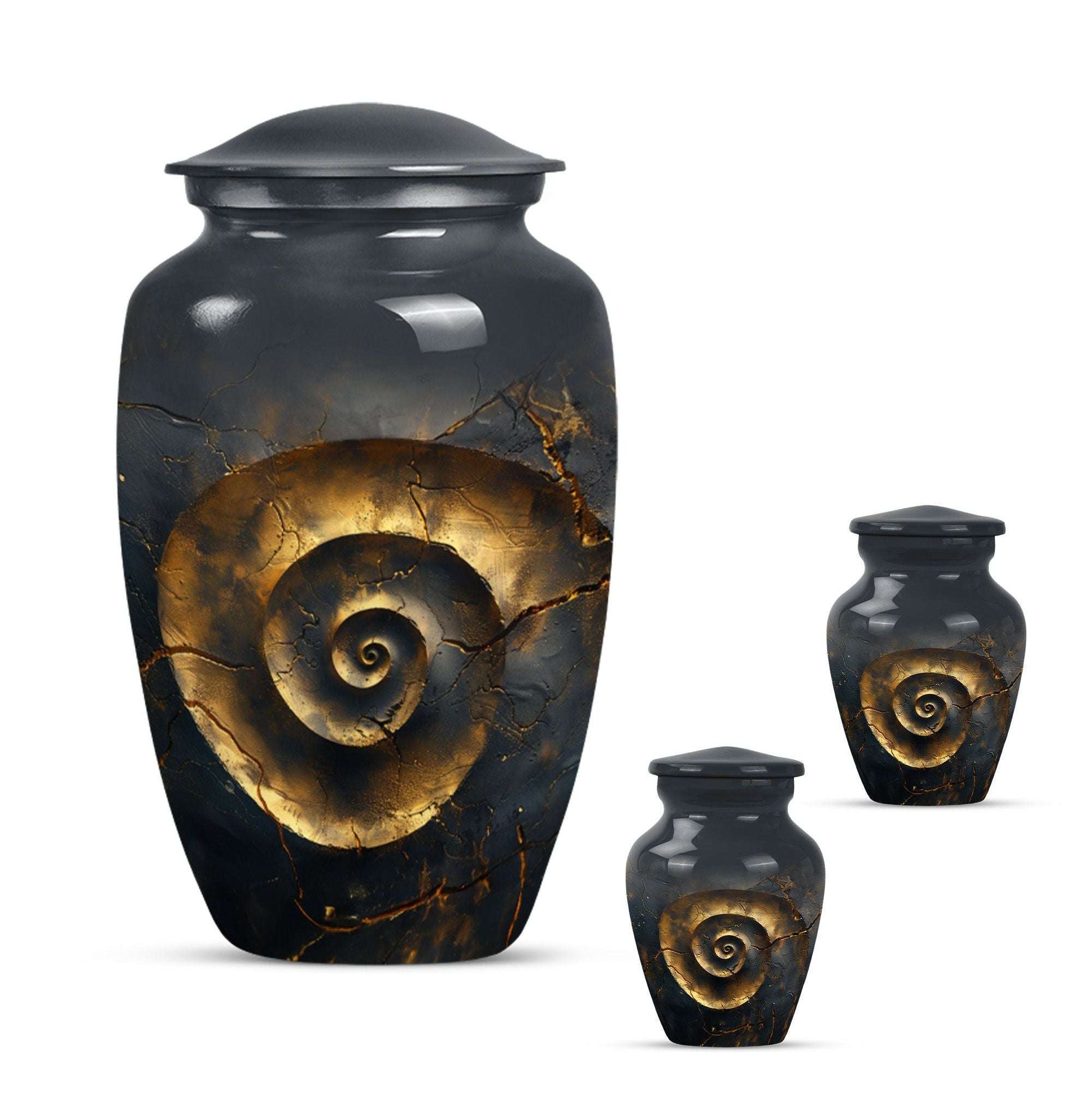 Classic 10-inch spiral urn for burial and cremation.