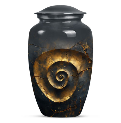 Classic 10-inch spiral urn for burial and cremation.