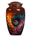 Classic spiral urn for adult human ashes, customizable 