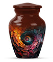 Classic spiral urn for adult human ashes, customizable 
