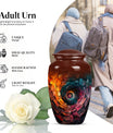 Classic spiral urn for adult human ashes, customizable 