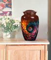 Classic spiral urn for adult human ashes, customizable 