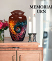 Classic spiral urn for adult human ashes, customizable 