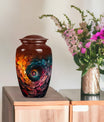 Classic spiral urn for adult human ashes, customizable 
