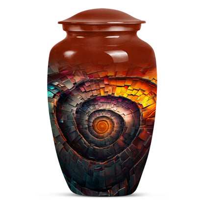 10-inch classic spiral urn, perfect for men's cremation.
