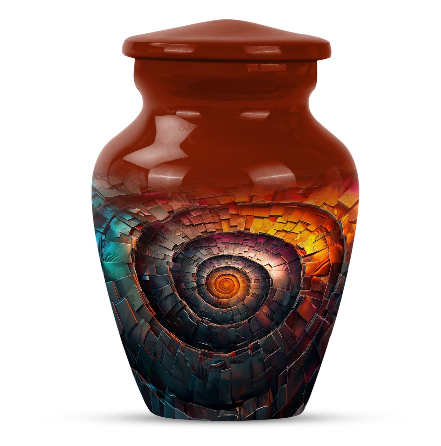 10-inch classic spiral urn, perfect for men's cremation.
