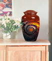 10-inch classic spiral urn, perfect for men's cremation.