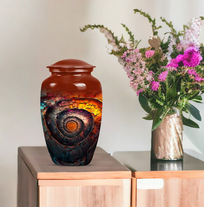 10-inch classic spiral urn, perfect for men's cremation.