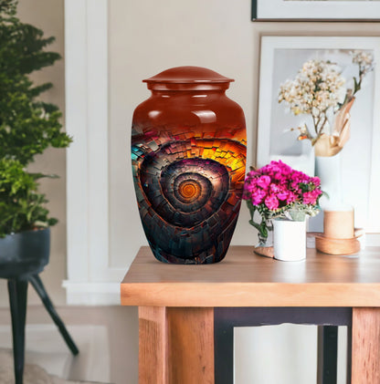 10-inch classic spiral urn, perfect for men's cremation.