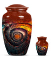 10-inch classic spiral urn, perfect for men's cremation.