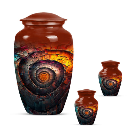10-inch classic spiral urn, perfect for men's cremation.