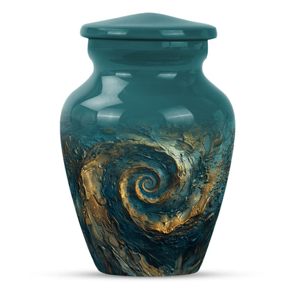 Classic 10-inch spiral urn for women's cremation,
