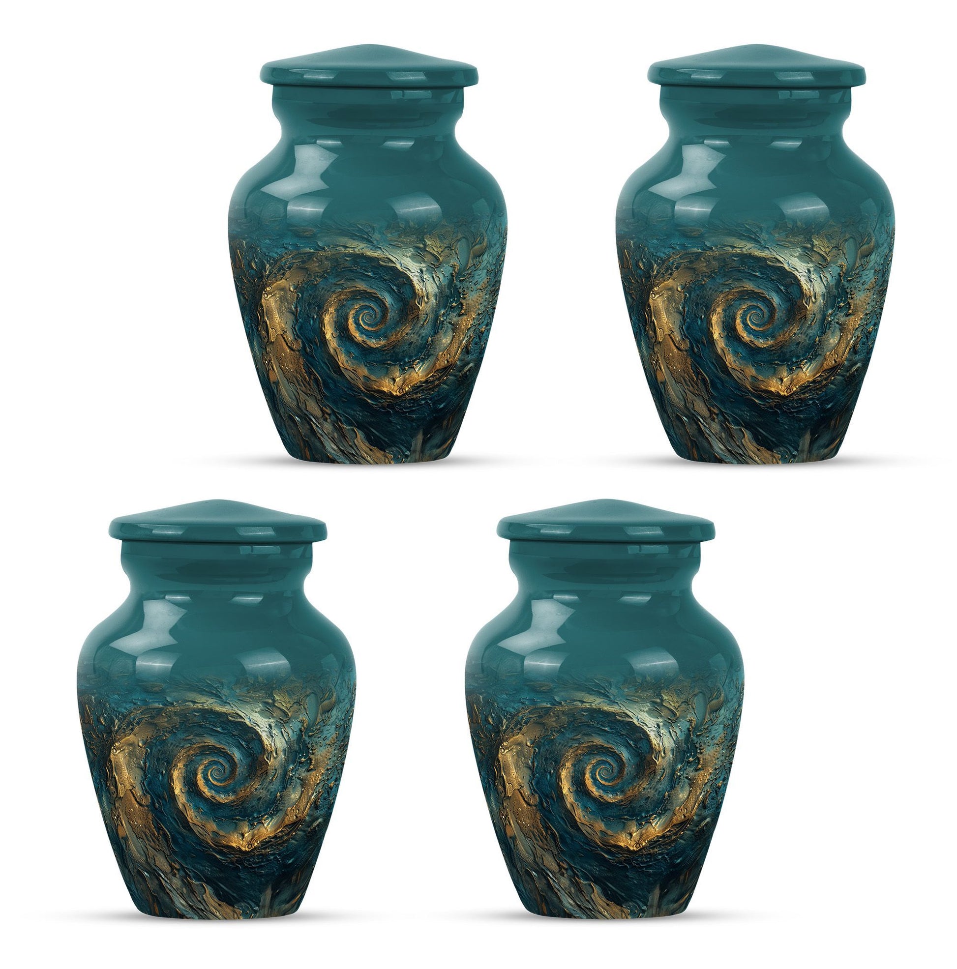 Classic 10-inch spiral urn for women's cremation,