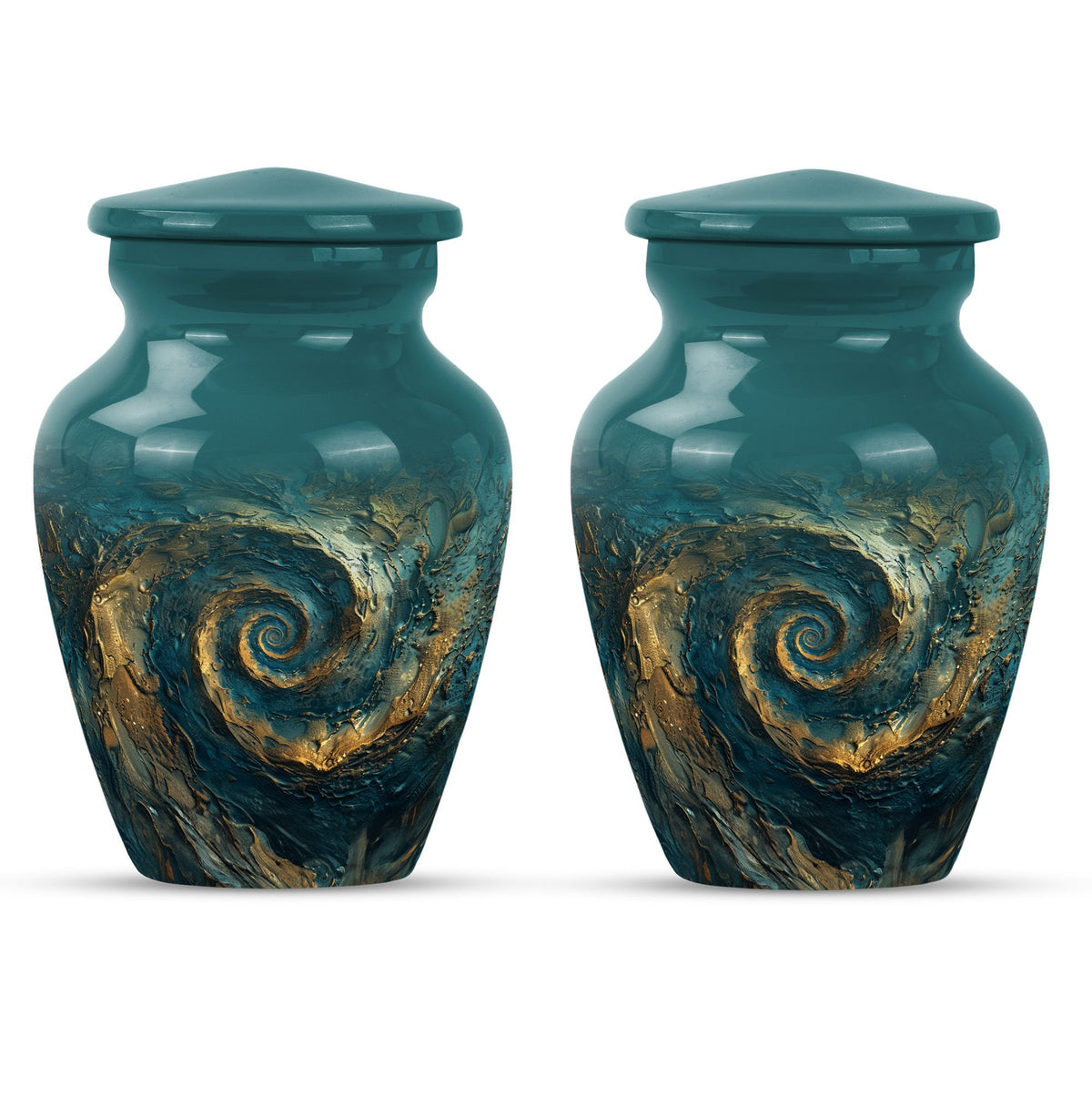 Classic 10-inch spiral urn for women's cremation,