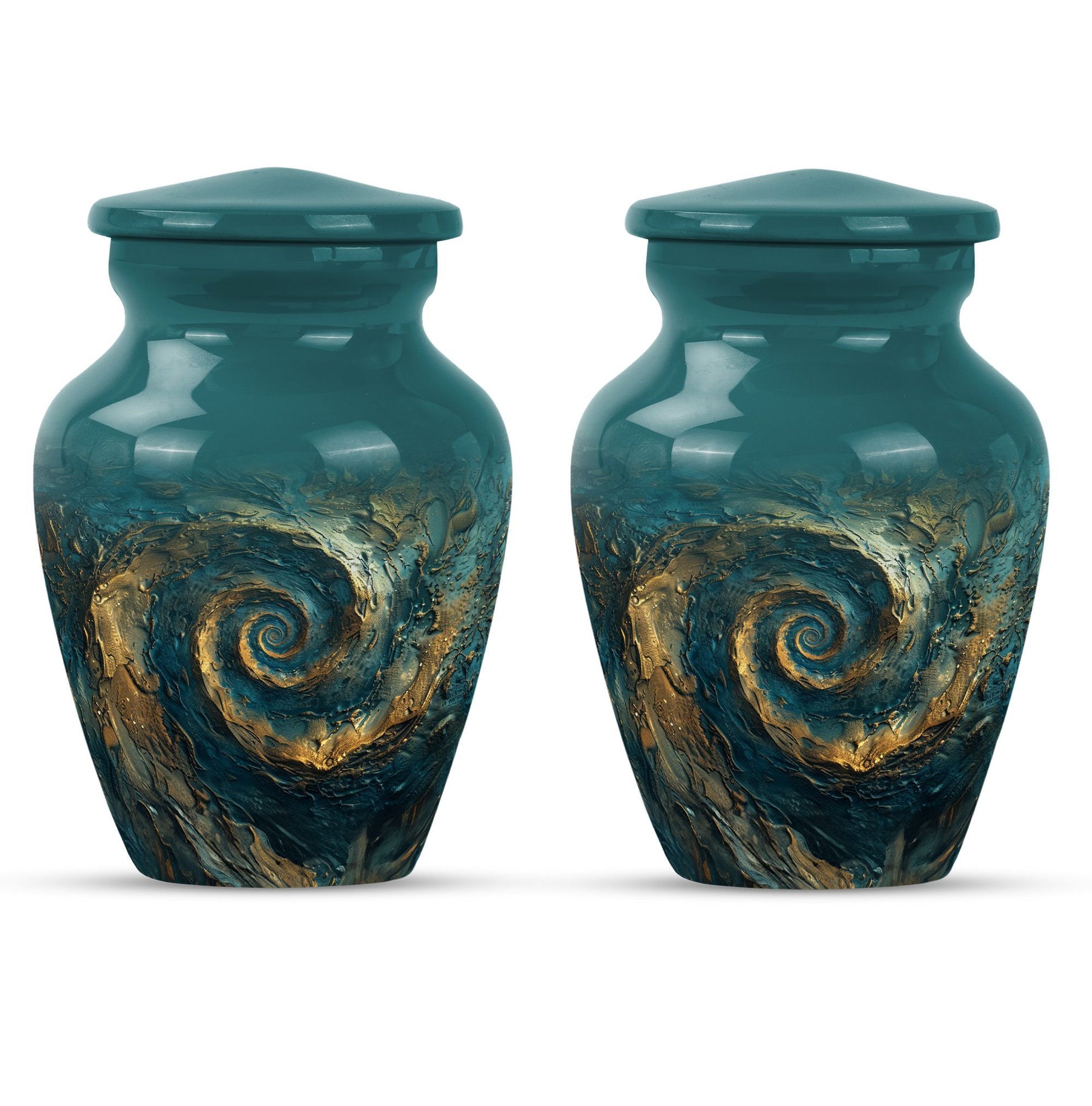 Classic 10-inch spiral urn for women's cremation,