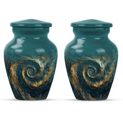 Classic 10-inch spiral urn for women's cremation,