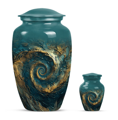 Classic 10-inch spiral urn for women's cremation,