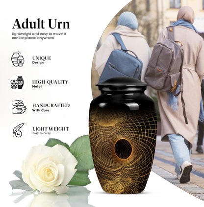 classic spiral urn for adult male ashes
