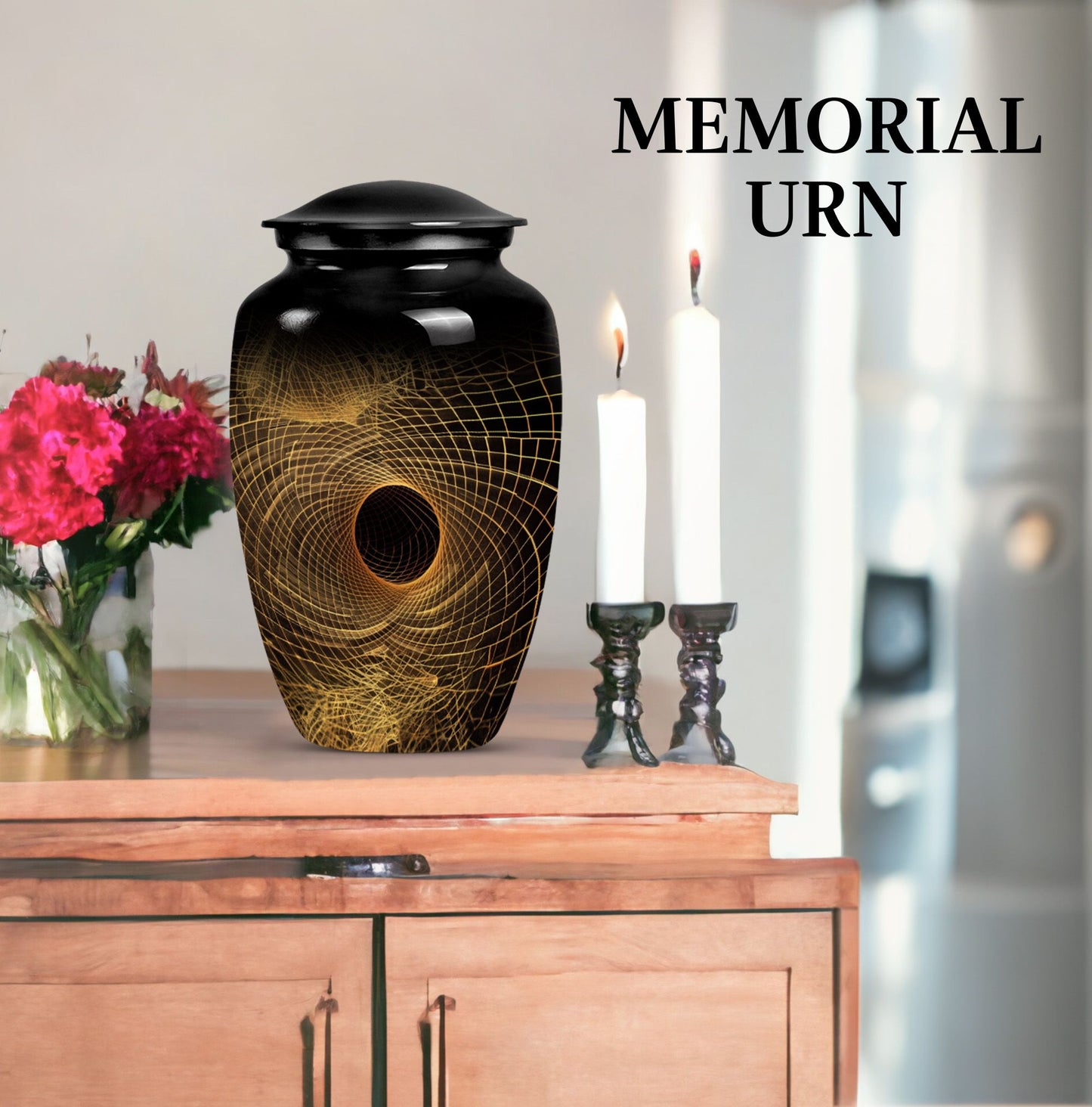 classic spiral urn for adult male ashes