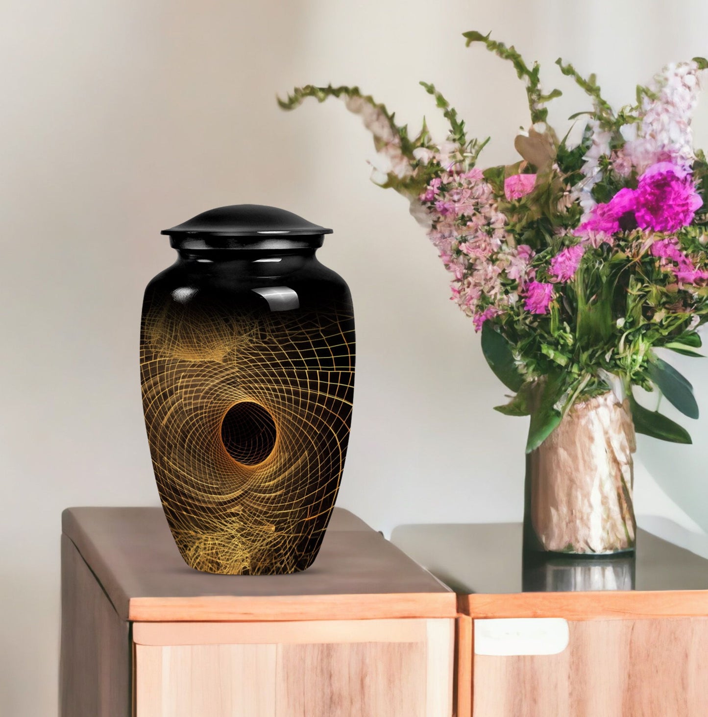 classic spiral urn for adult male ashes