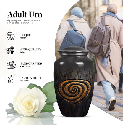 spiral urn for human cremation ashes
