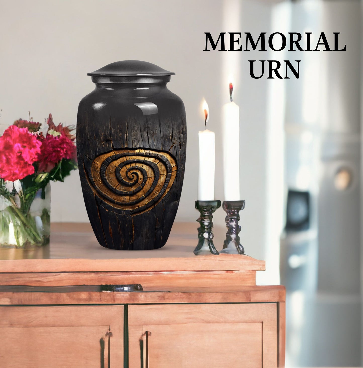 spiral urn for human cremation ashes