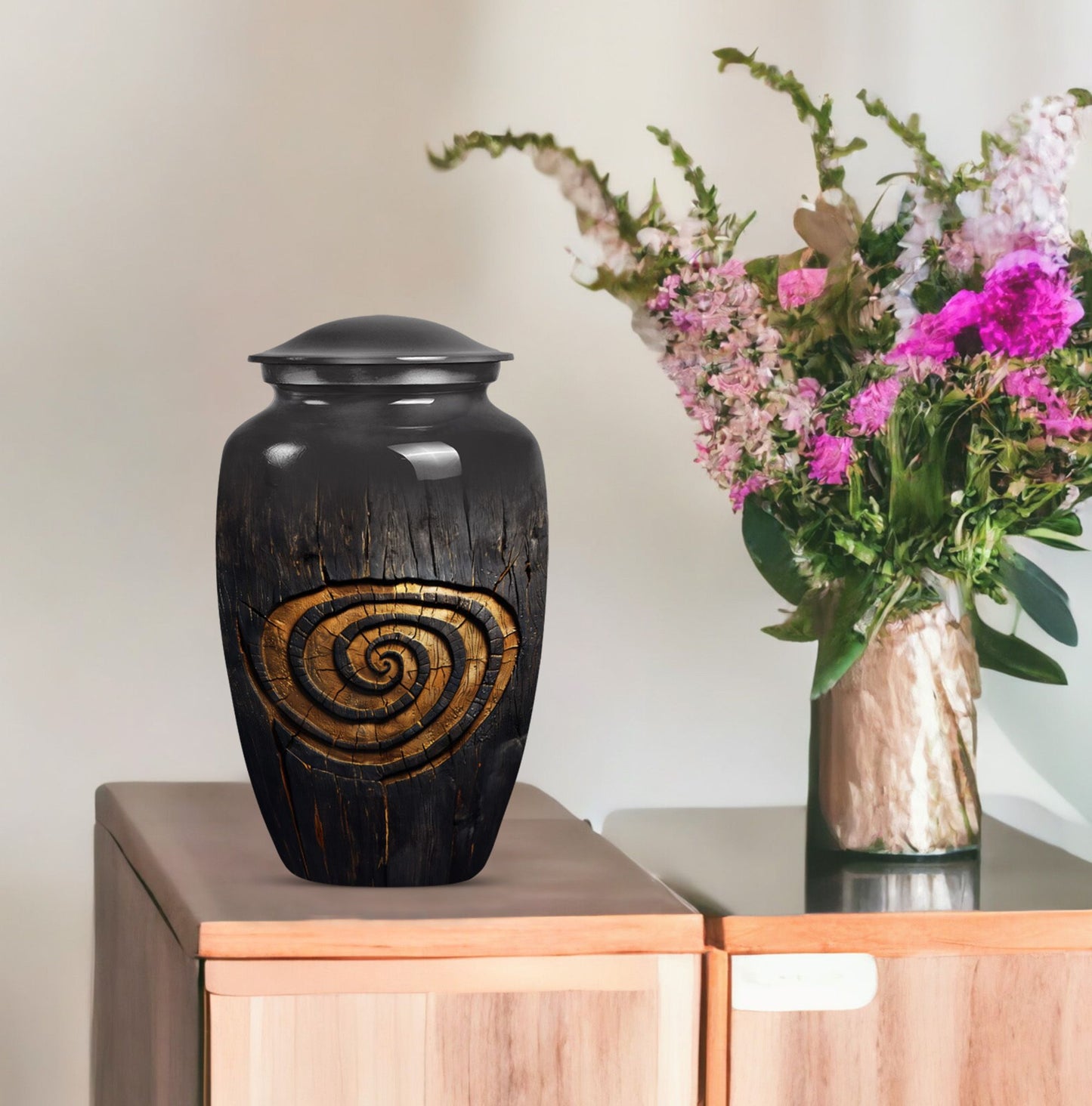 spiral urn for human cremation ashes