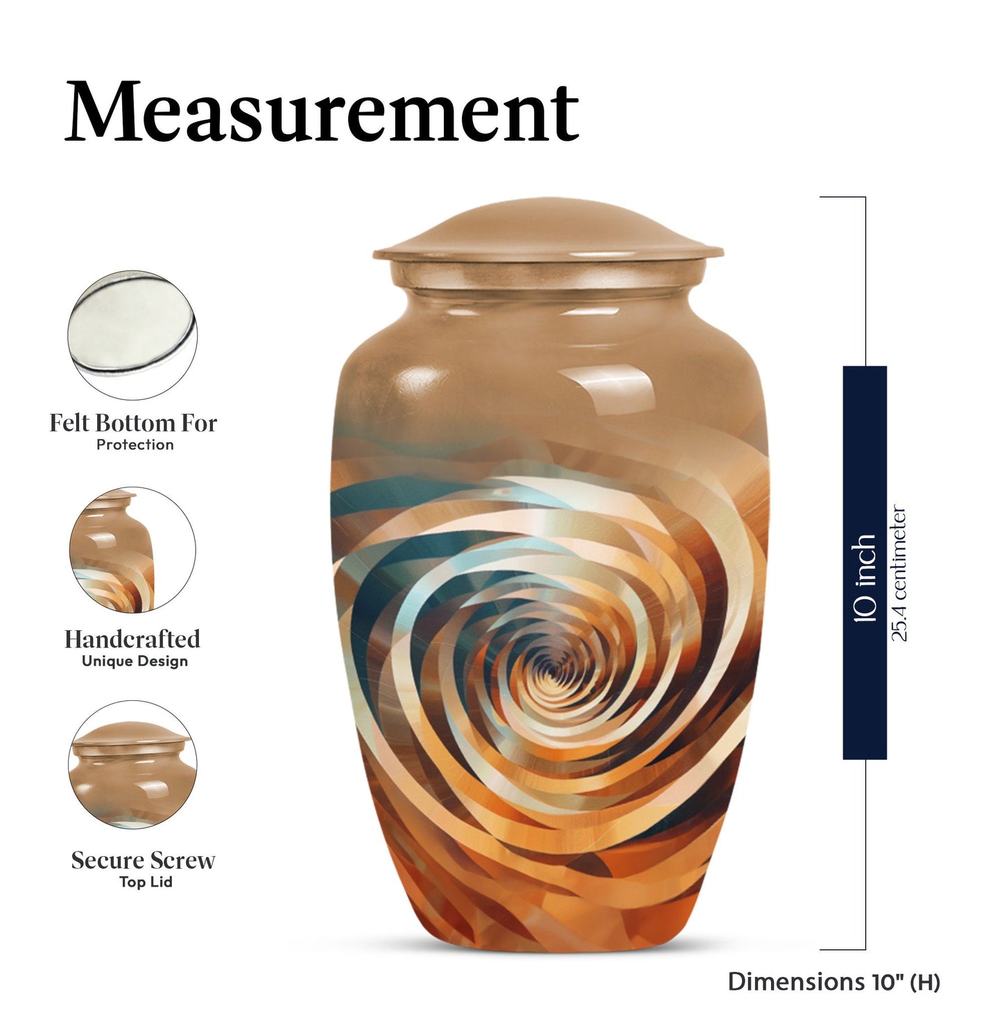 10-inch Spiral Urn