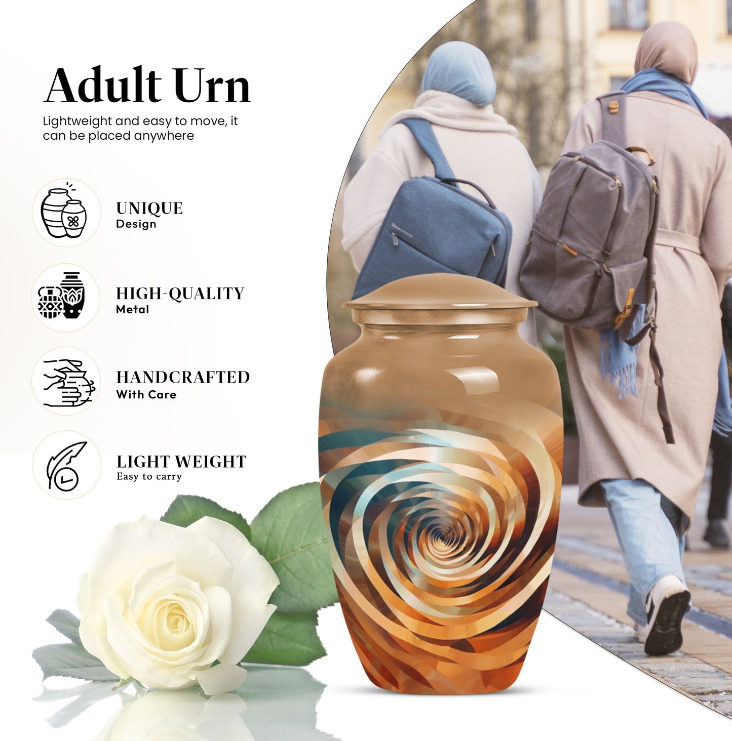 10-inch Spiral Urn